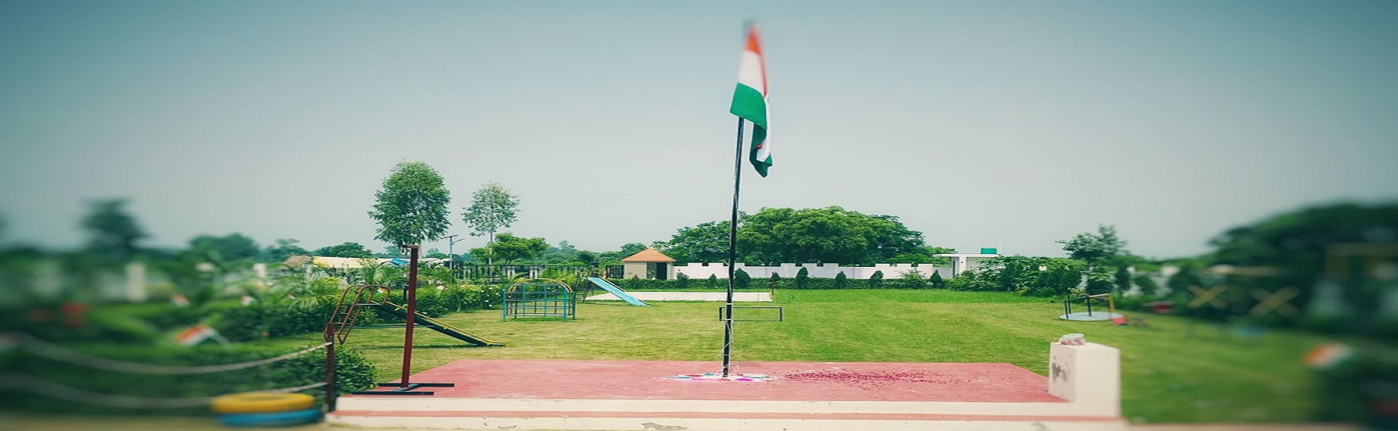 Front view of our school building